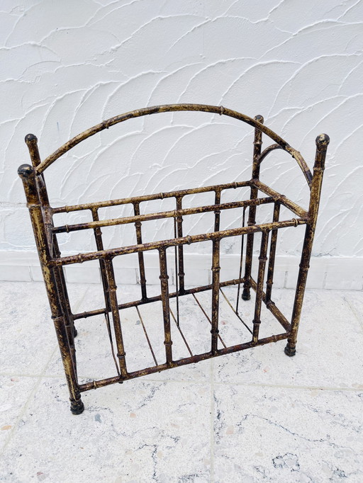 Art Deco metal magazine rack