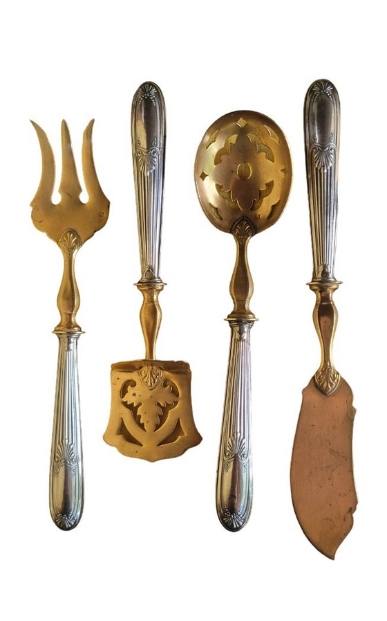 Image 1 of Antique Silver And Gilt Mignard Set