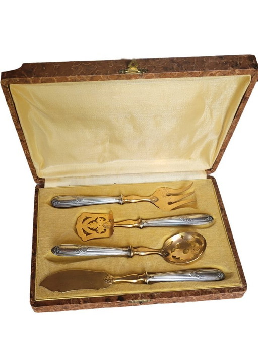 Antique Silver And Gilt Mignard Set