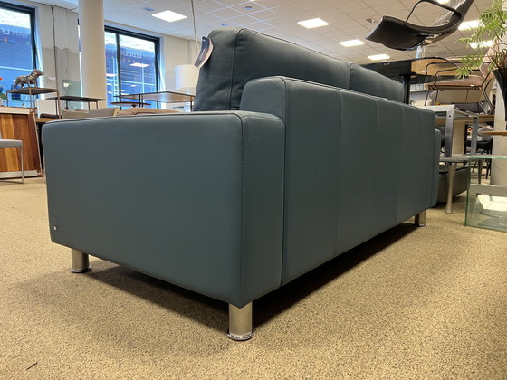 Image 1 of Rolf Benz Ego 2 seater sofa blue leather