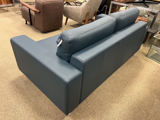 Image 1 of Rolf Benz Ego 2 seater sofa blue leather