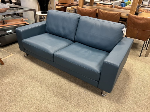 Rolf Benz Ego 2 seater sofa blue leather