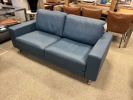 Image 1 of Rolf Benz Ego 2 seater sofa blue leather