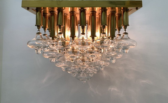 Image 1 of Kalmar Mid-century Design Rare Gold Ceiling Lamp - 1970s