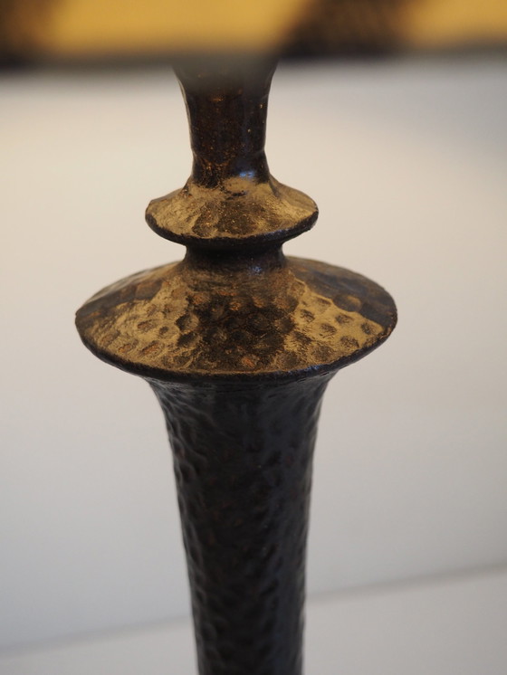 Image 1 of Iron Cast Table Lamp/ Shadow Fornasetti Fabric