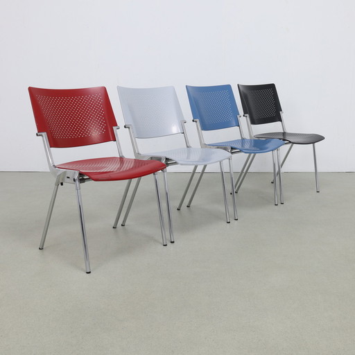 4x Fauteuil de salle à manger postmoderne "Sento" par Jørgen Kastholm pour Dauphin