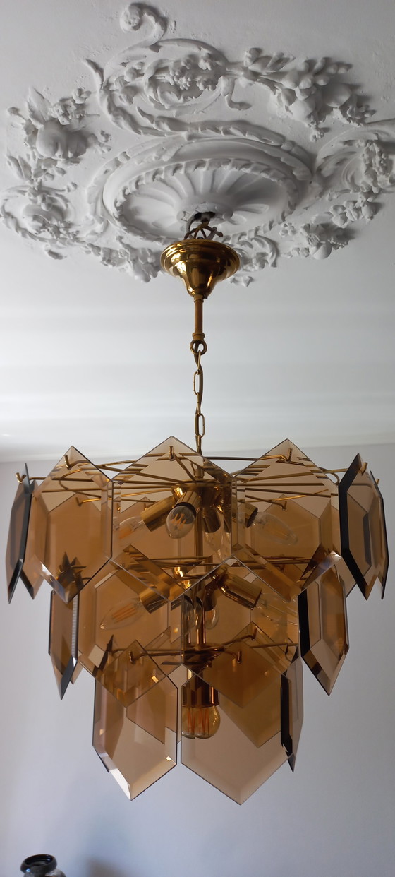 Image 1 of Lampadario in vetro vintage