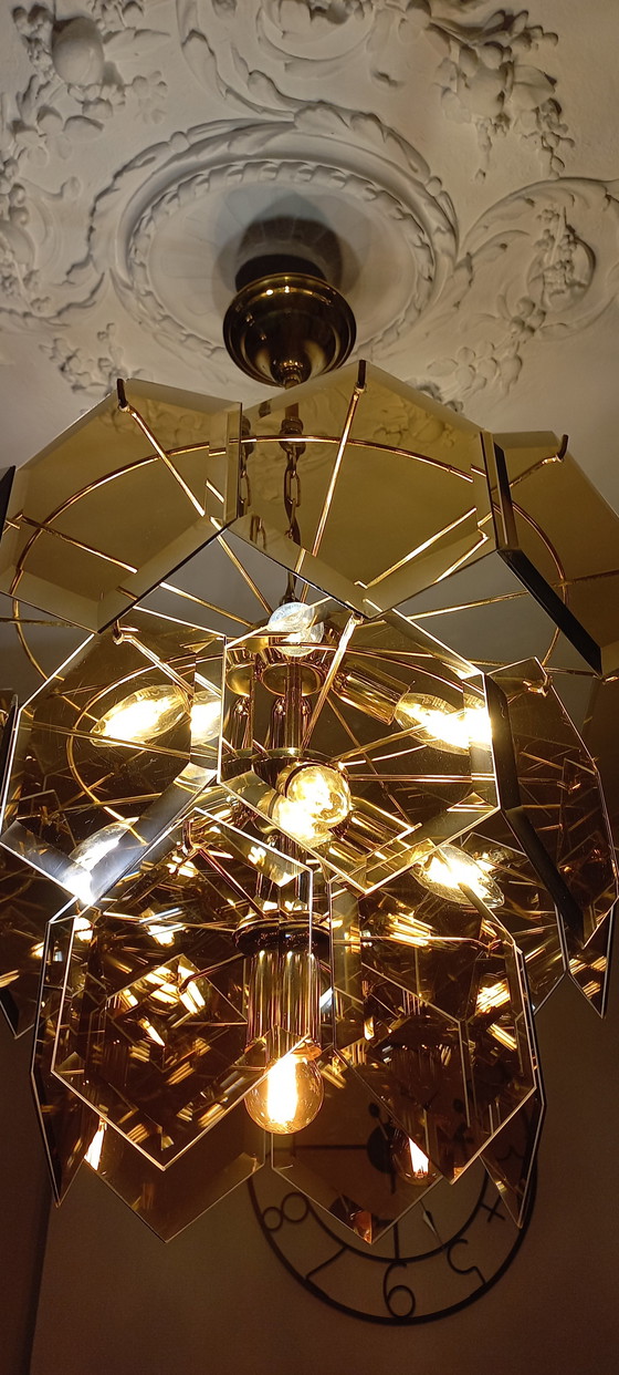 Image 1 of Lampadario in vetro vintage