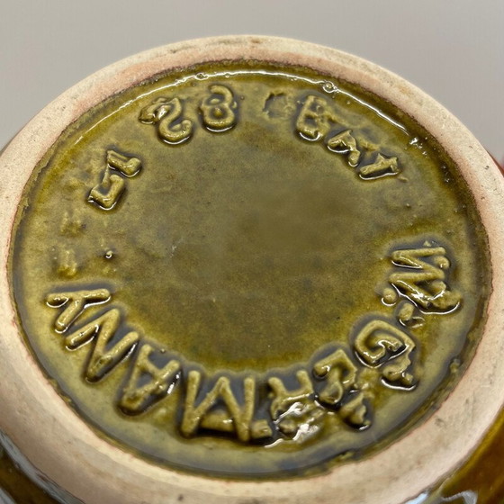 Image 1 of Set di 3 vasi vintage multicolori in lava grassa Op Art di Bay Ceramics, Germania, anni '70