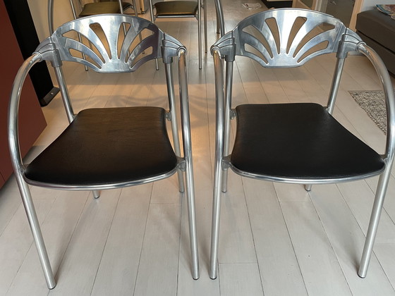 Image 1 of 4x Bros/S Alesia Italia Design Dining Chairs.