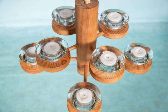 Image 1 of Bohemian chandelier, vintage pine Nordic chandelier