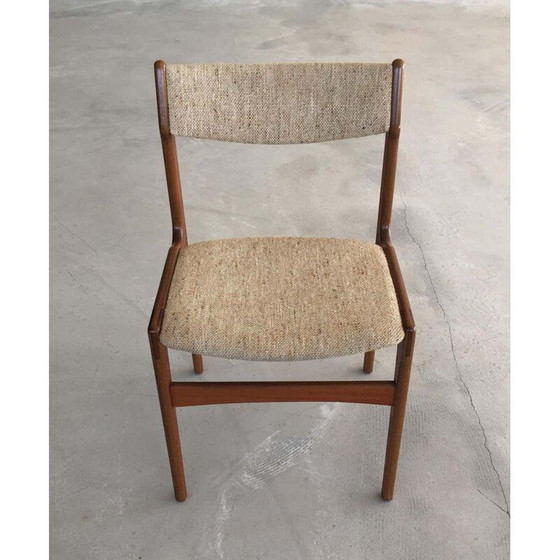 Image 1 of Set of 6 vintage Teak Dining Chairs Inc. Reupholstery Erik Buch Danish 1960s
