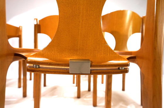 Image 1 of Set Of 6 Pozzi Dining Chairs By Augusto Savini, 1960