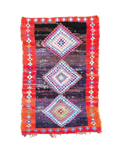 Traditional Moroccan Berber Cotton Rug