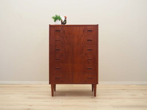 Teak Chest Of Drawers, Danish Design, 1970S, Production: Denmark