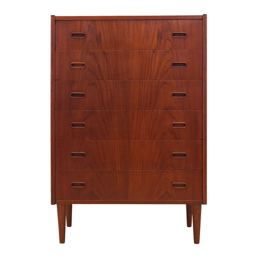 Teak Chest Of Drawers, Danish Design, 1970S, Production: Denmark