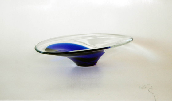 Image 1 of Crystal Glass Oval Bowl | Svoboda Glass Studio