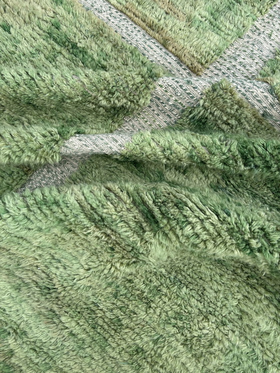 Image 1 of Modern Moroccan Green Wool Rug 210X320 Cm