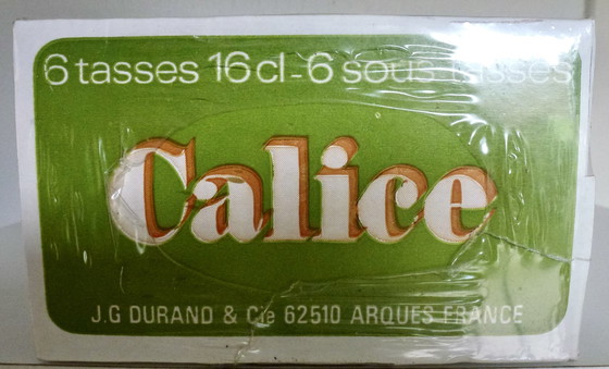 Image 1 of Set di 6 ciotole e 6 piattini vintage Arcopal in confezione nuova.