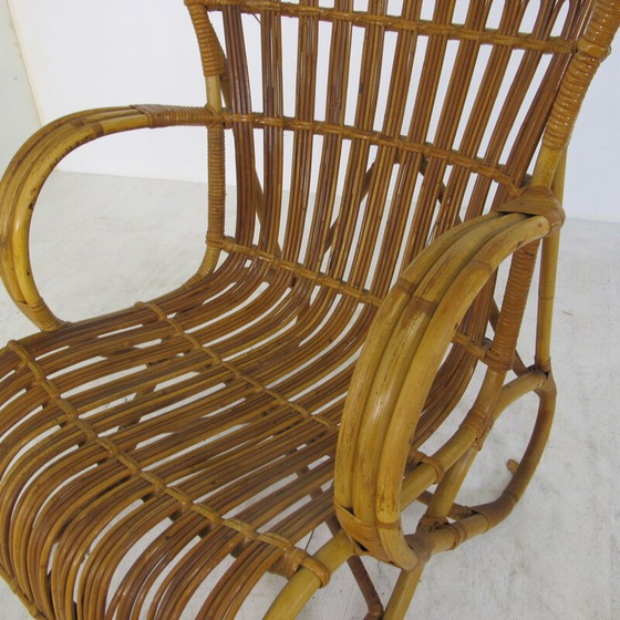 Image 1 of Vintage Rattan and Bamboo Easy Chair from Rohé Noordwolde, 1950s