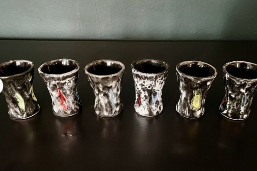 6x Vallauris Liqueur Glasses