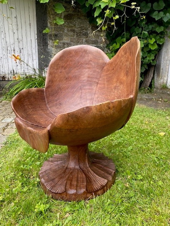 Image 1 of Chaise d'art en bois