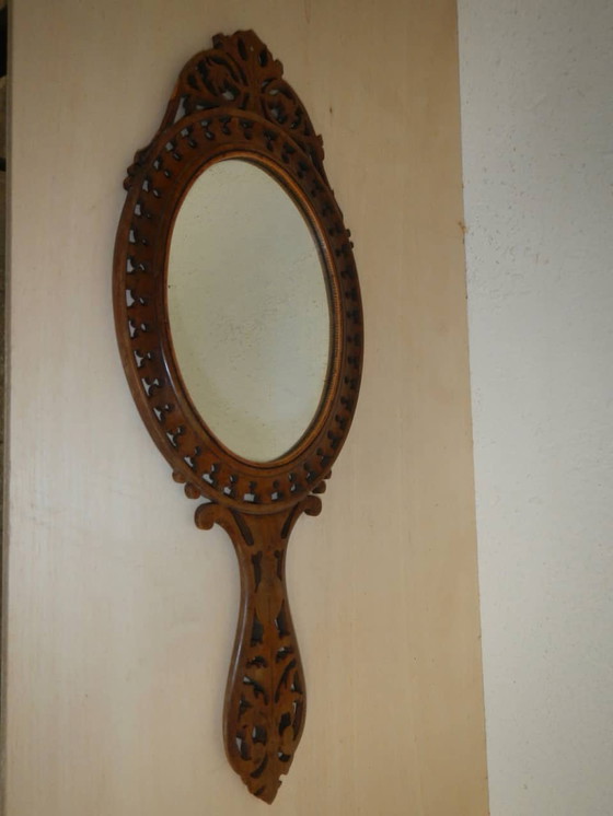 Image 1 of Olive Wood Mirror 1930