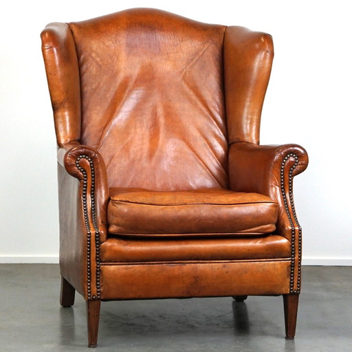 Fauteuil à oreilles en peau de mouton