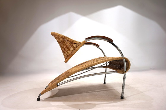 Image 1 of Rattan Streamline lounge chair, 1970