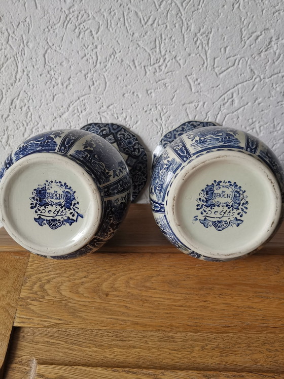 Image 1 of Delft Blue Vases