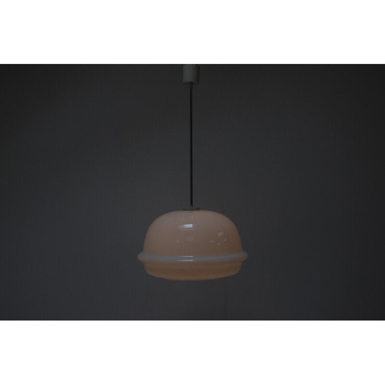 Image 1 of Lampada a sospensione vintage in vetro e metallo per Napako, Cecoslovacchia, 1960