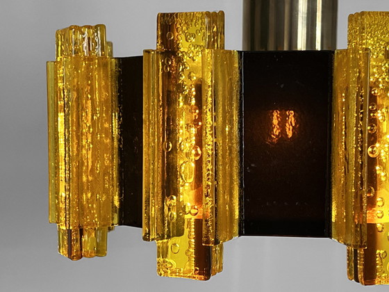 Image 1 of Acrylic Pendant Light/Chandelier By Claus Bolby For Cebo Industri. Denmark 1960S