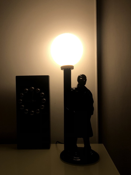 Image 1 of Lampada a sfera in ceramica da detective anni '80