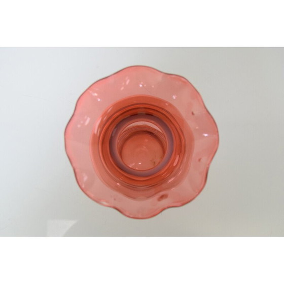 Image 1 of Art vintage Czech glass vase by Glasswork Novy Bor, 1950s