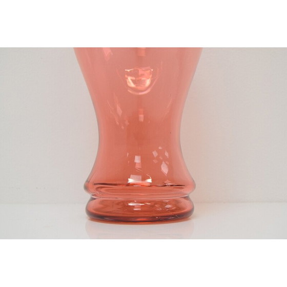 Image 1 of Art vintage Czech glass vase by Glasswork Novy Bor, 1950s