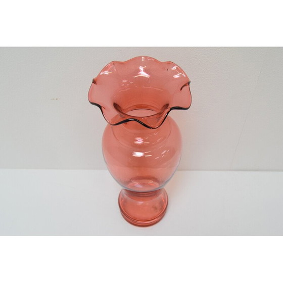 Image 1 of Art vintage Czech glass vase by Glasswork Novy Bor, 1950s