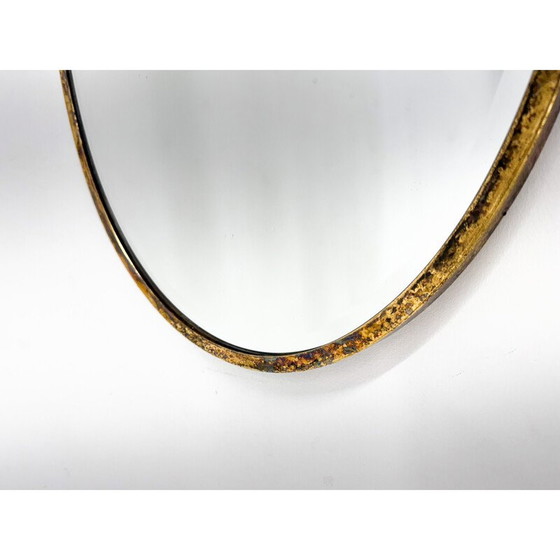 Image 1 of Vintage faceted wall mirror in brass frame, France