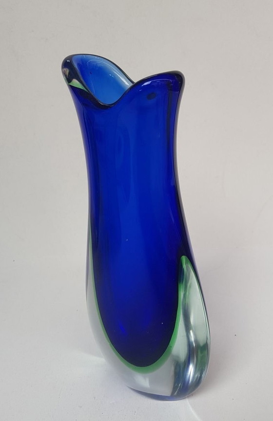 Image 1 of Sommerso Murano Glass Vase By Flavio Poli, 1960S