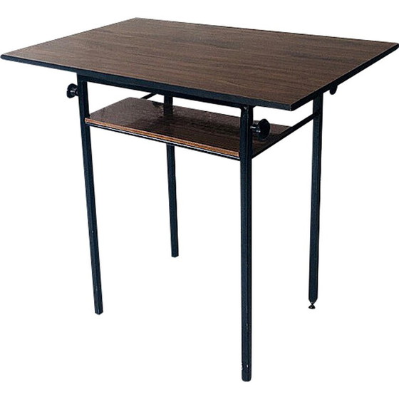 Image 1 of Vintage black metal and formica desk for Adico, Portugal 1970