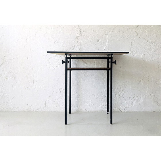 Image 1 of Vintage black metal and formica desk for Adico, Portugal 1970