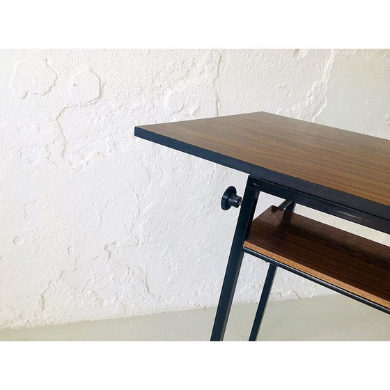 Image 1 of Vintage black metal and formica desk for Adico, Portugal 1970