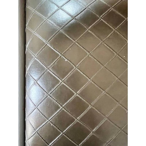 Image 1 of Pair of vintage gray imitation leather armchairs