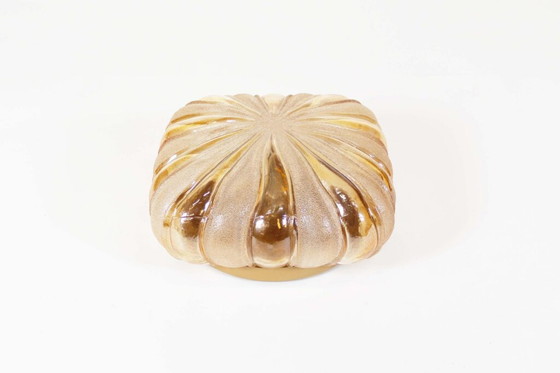 Image 1 of Vintage amber glass wall lamp