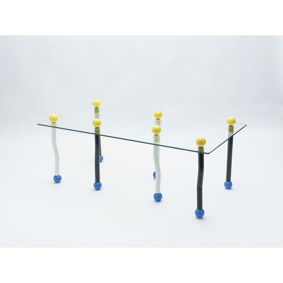 Image 1 of Tavolino da caffè vintage in legno dipinto, Italia 1980-1990