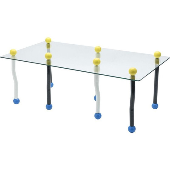 Image 1 of Tavolino da caffè vintage in legno dipinto, Italia 1980-1990