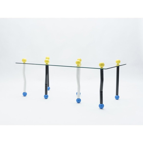 Image 1 of Tavolino da caffè vintage in legno dipinto, Italia 1980-1990