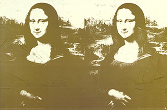 Image 1 of Andy Warhol---Two Golden Mona-Lisa,s XL