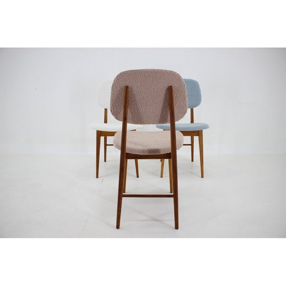 Image 1 of Set of 3 vintage oak dining chairs, Czechoslovakia 1960