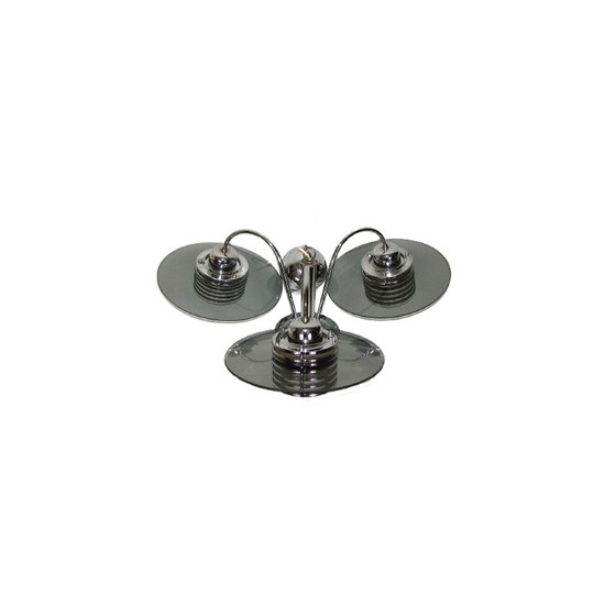 Image 1 of Vintage Belid chandelier in chrome metal and glass, Sweden 1990