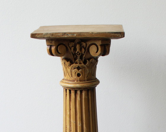 Image 1 of Ionic pedestal, Corinthian style, 19th century.